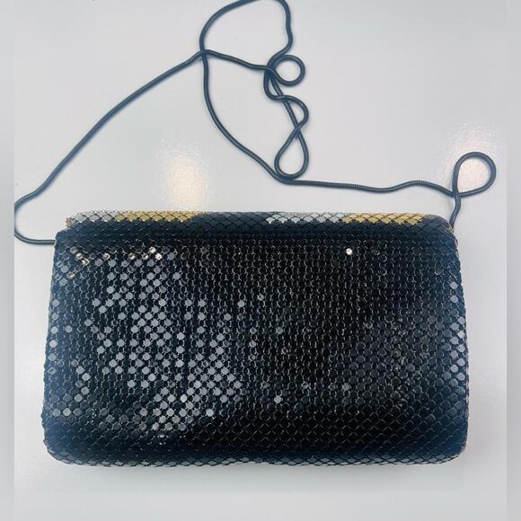 Vintage Chic Black and Gold Crossbody Bag - Picture 2 of 4